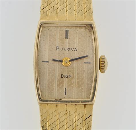 bulova dior 14k gold watch|bulova watches gold.